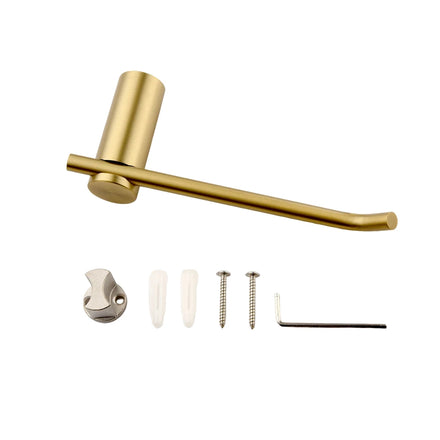 Modern Stainless Steel Wall Mount Toilet Paper Holder with Perforated Towel Rack for Bathroom or Kitchen Roll Accessory
