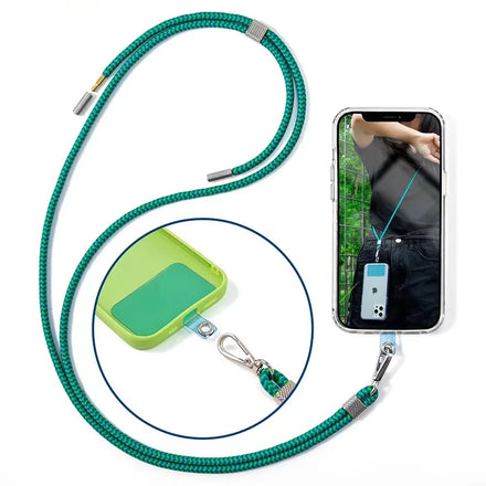 Universal Crossbody Phone Lanyards Strap With Patch Adjustable Cross Body Nylon Rope Mobile Phone Lanyards