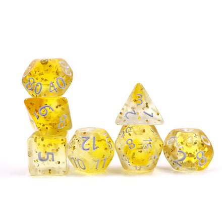 Low Price Shinny Flake Liquid Core Inject Round Edge Multi Sided Board Dnd Dice