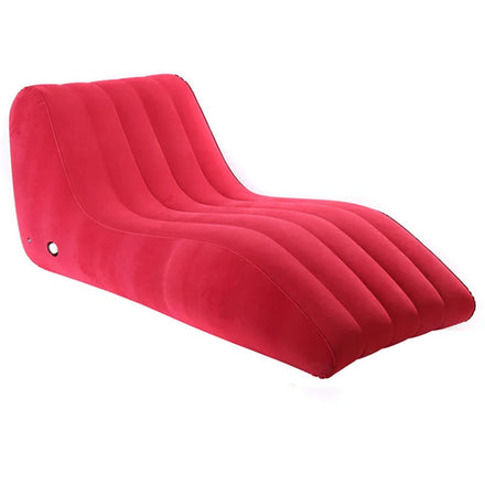 Soft S Shaped Inflatable Lazy Sofa Lounger Inflatable Flocking Sofa