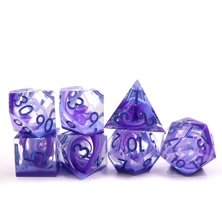 High-End Multi-Sided Inject Core Dice Set Sharp-Edge Resin Dices for Dnd Board Game