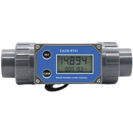 Digital Display Flowmeter NPN LCD Screen Irrigation Turbine Flow Meter PVC Pipe Liquid Flow Measuring Electric