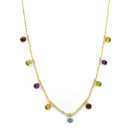 Milskye 925 Sterling Silver Fine Jewelry 18k Gold Plated Cubic Zirconia rainbow Small Pendant Necklace