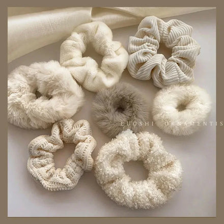 Wholesale 7 PCS Premium Velvet Scrunchies Sets Elastic Hairbands Velvet Hair Scrunchies for Women Hair Accessories Hair Band Tie