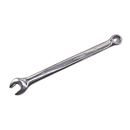 Simei No.121007 7mm DIY Grade Combination Wrench Ring Spanner CR-V Steel Metric Mirror Chrome Plated 12cm Length 300lb-ft Max