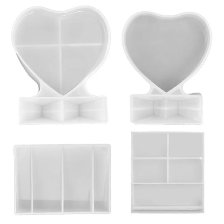 Picture Mold for Casting DIY Personalized Epoxy Photo Frame Mold Resin Photo Frame Mold Heart Rectangle Shape Silicone Moulds