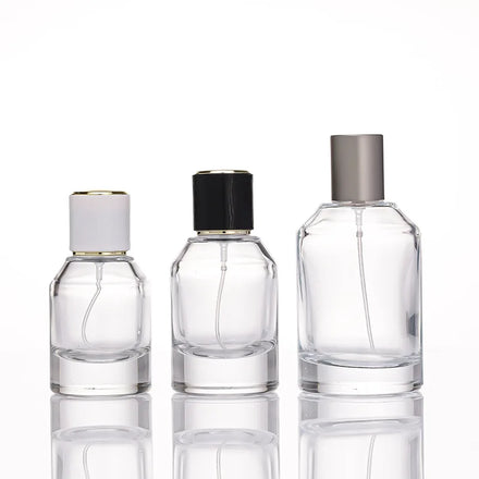 Wholesale 100pcs Luxury Empty Cylinder Perfume Bottles 100ml 50ml with Screen Printing Service for Perfume Use