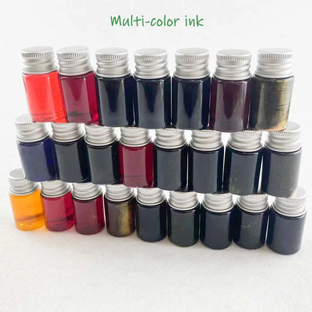 GemFully Novedades 2025 Return Gift for Kids Party Favors Drawing Writing Multi Color Ink Glass Pen Ink Set