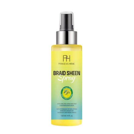 Private Label Nourishing Sheen Spray with Coconut Oil 120ml Olive Oil Luster & Softnes Braid Sheen Spray for Restorative Shine