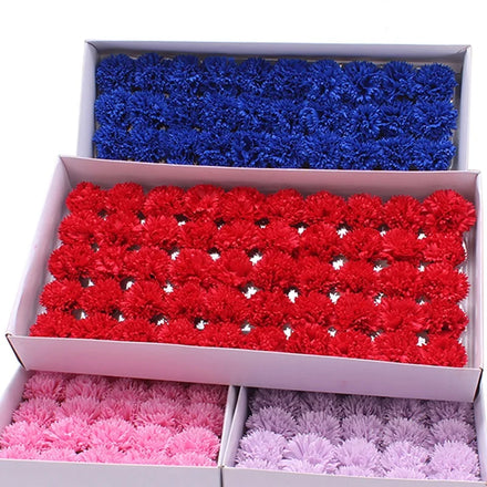 DREA Valentines Day Gift 2026 Handmade Soap Gift Box Flowers Artificial Carnation Soap Flower Head Mother's Day Gift