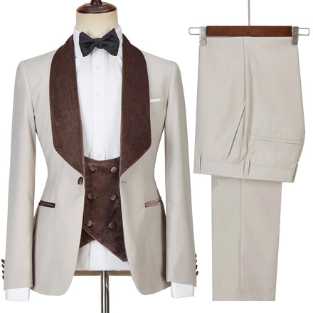 Latest Coat Design Men Suits Tailor-Made Tuxedo 3 Pieces Blazers Wedding Party Singer Groom Costume Men Suits