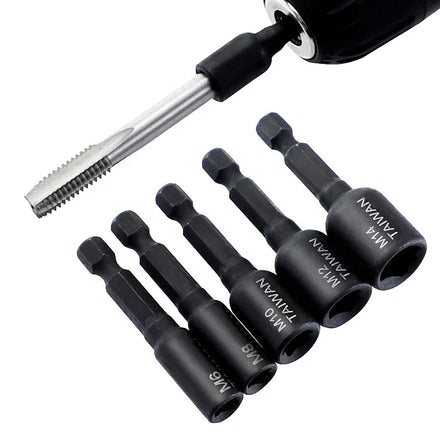 Tap Socket Pipe Plug Sockets Set SAE CR-MO Tapered 1/4 Male Square Drive
