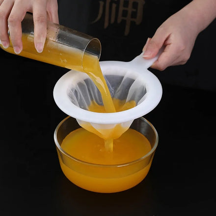100/200/400 Mesh Kitchen Nut Milk Filter Ultra-fine Mesh Strainer Nylon Mesh Filter Spoon for Soy Milk Coffee Yogurt Strainers