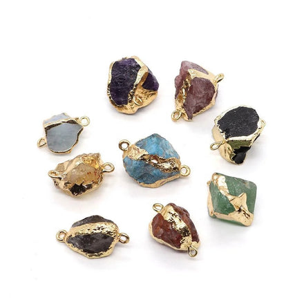 Natural Stone Necklace Rough Stone Pendant Crystal Jewelry Accessories Birthstone