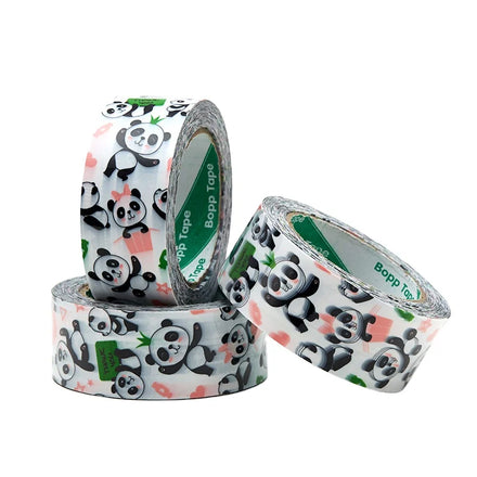 Water Activated BOPP Sealing Tape Waterproof Cartoon Panda National for Pattern Personalized Packaging for Box Sealing