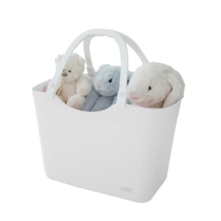 Portable Plastic Storage Basket with Handle for College Dorm Room Bathroom Kitchen or Camp