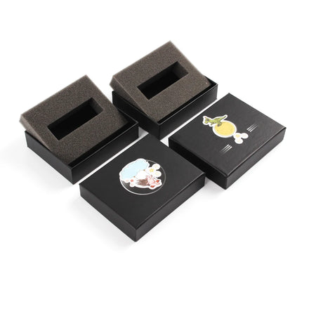 Yilucai Matte Black Foam Custom Logo USB Flash Disk Packaging Rigid Cardboard Key Chain Gift Box With Lid