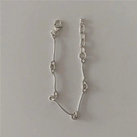 VIANRLA Minimalist Chain Bracelet for Girl Jewelry 925 Sterling Silver Clock Pendant Bracelets Dropshipping Free Laser Logo