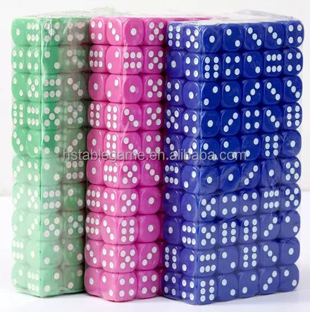 16 mm Blank Acrylic Dice Cubes for Casino Board Games Diy Fun and Teaching