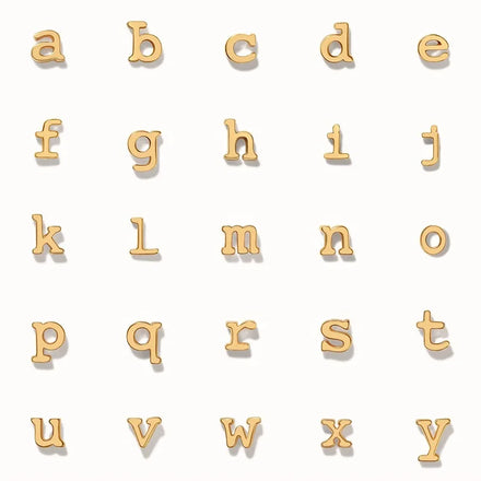 Milskye Petite Wholesale Sterling Silver Jewelry Gold Plated 14k 26 Lowercase Alphabet Stud Earrings