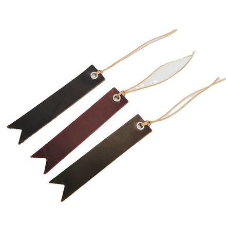 Wholesale Custom Logo Vintage Genuine Leather Bookmark Blank Simple Promotional Bookmark