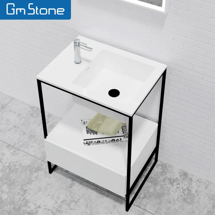 GM-2090 Customized Size Rectangular Solid Surface Wash Basin Modern Design for Kitchen Bathroom Hotel Guesthouse Quality Stone