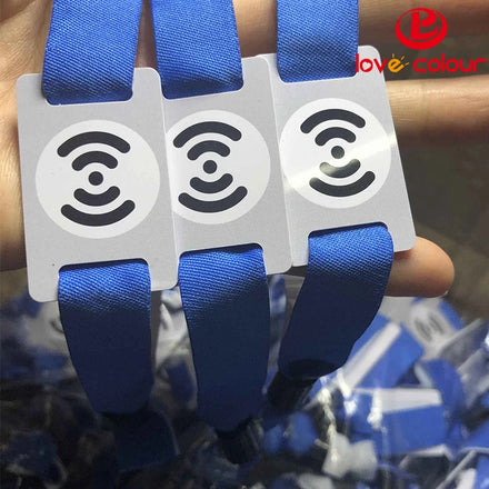 Custom Fashion Woven Wristband Bracelet Reusable Rfid Wristband