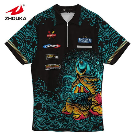 Design Your Own Polo Men Darts Shirts Indoor Darts Jersey