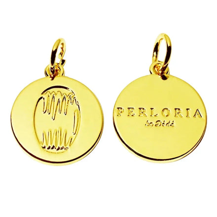 Nickel Free Round logo Jewelry Findings Handmade Leather Rope Accessory Alloy Metal Pendant Charms