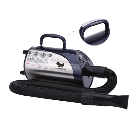 Petsproofing Professional Heating Adjustable Speed Nozzles Pet Dog Hair Blow Dryer Machine Grooming Professional Dryer