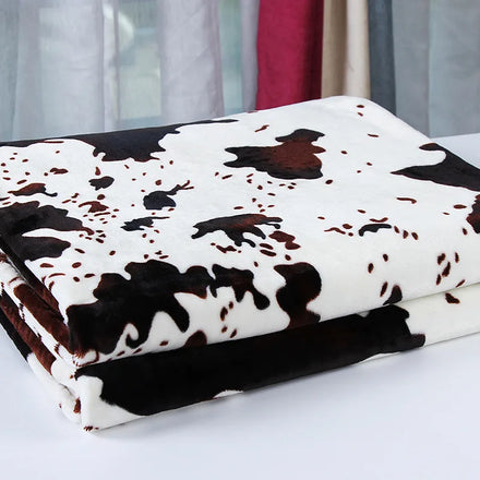 Hot Sale Mink Blanket Cow Stripe Pattern Modern Fresh Warm Travel Throw Blanket