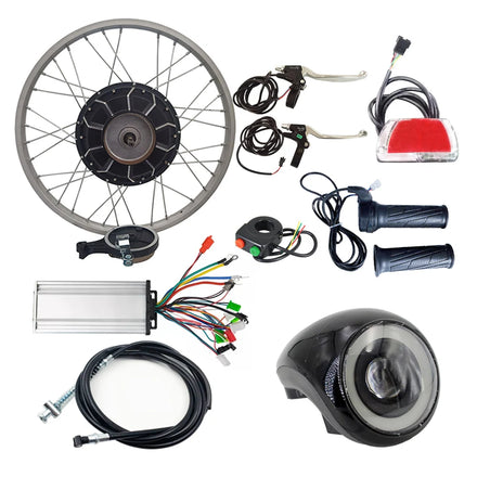 48V 60V 1000W 17inch Rear Conversion Motor Kits for Electric Cargo Bicycle Tricycle Drum Brake BLDC Spoke Hub Motor