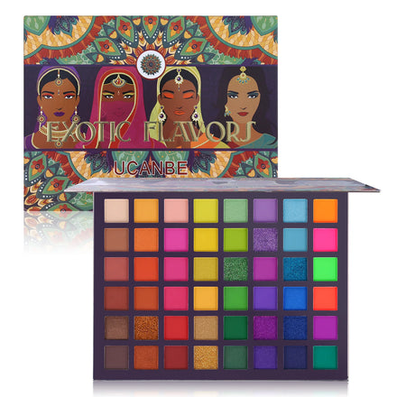 UCANBE 48 Color Eye Shadow Shining Eyeshadow Palette Oem Luxury Palette Multichrome Eyeshadow Custom logo
