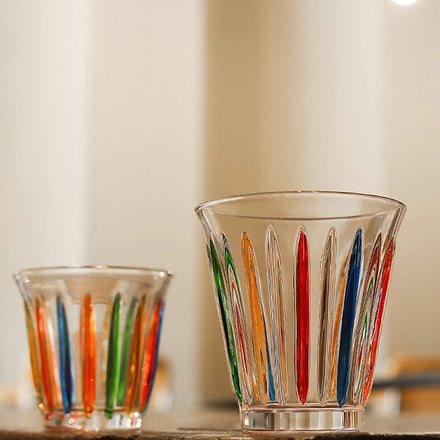 High Quality Customized Heat Resistant Coffee Glass Hand Painted Glass Cup for Gift Breakfast Glass Cup