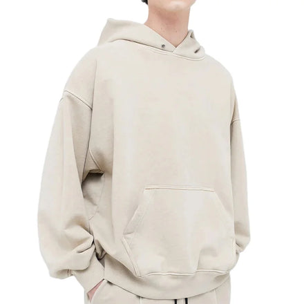 Custom Men's Drop Shoulder Solid ODM Hoodies Heavyweight Pullover Oversized 100% Cotton French Terry Casual