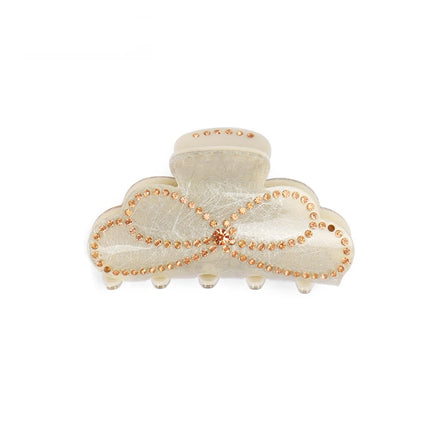 Rhinestone Decorated Butterfly Hair Claw Pure Color Acetate Hair Claw Clips Rhinestone Hair Accessories for Women
