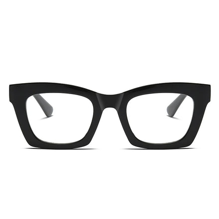 Thick Optical Anti Blue Light Blocker Eyewear Sheet Square Optical Frame Color Contrast CP Plug-in Flat Lens Optical Glasses