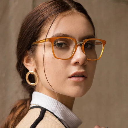 Fashion Women Metal Frame TR90 Anti Blue-ray Glasses Blue Light Blocking Optical Glasses Anti Blue Light Flat Lens