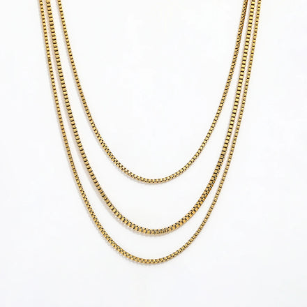 Fenny 18K PVD Plated Fast Delivary Minimalist Three Layers Necklace Trendy for Women Stainless Steel Jewelry Wholesale