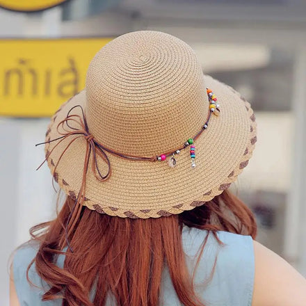 Woven Summer Panama Ladies Women Bowknot Ribbon Wide Brim Panama Sunshade Celebrity Fashion Travel Beach Cap Straw Hat