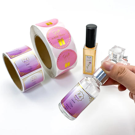 Custom Printing Vinyl Waterproof Design Private Label Cosmetics Bottle Labels