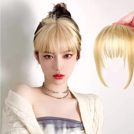 Bangs Hair Clip in Bangs Wispy Bangs Fringe with Temples Hairpieces for Women Clip on Air Flat Neat