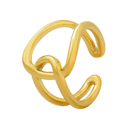 Fashion Design Chain Ring Twist Open Ring Girl Gift Jewelry