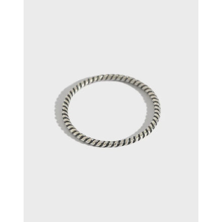 925 Sterling Silver Fashion Jewelry Rings Set Vintage Twist Women Rings Thin Stacking Wearing Rings for Girls Wholesale