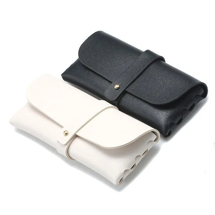 2026 Wholesale Fashionable Printed Button Glasses Case Extra Thick Pvc Compression Sunglasses Leather Case