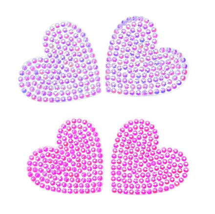 New Jelly Color Flat Back Resin Rhinestone Heart Patches Hot Fix Strass Applique Motif for Garment Decoration Accessories