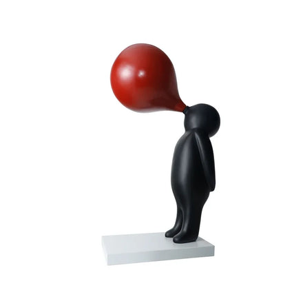 Home Office Ornaments Blowing Bubble Figure Sculpture Resin Craft Kids Room Creative Character Sculpture
