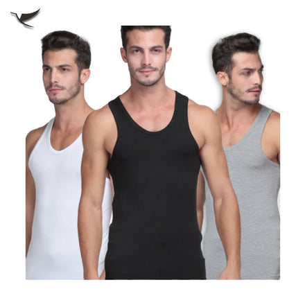 Wholesale 100% Cotton Men's Casual Knitted Gym Singlet Plus Size Solid Vest