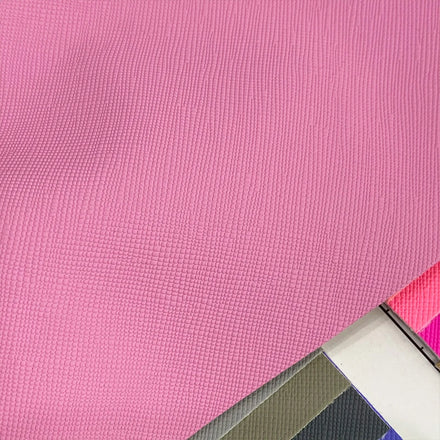 Fluorescent Color Cross Pattern PU Leather Fabric 0.8mm Embossed Grain Texture Synthetic Fabric for Shoes Apparel Upholstery