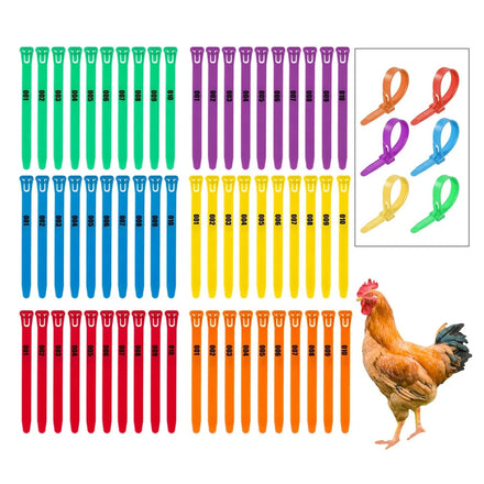 8~28mm Adjustable Chicken Foot Ring Turkey Goose Duck Reusable Anti-shedding Poultry Leg Ring